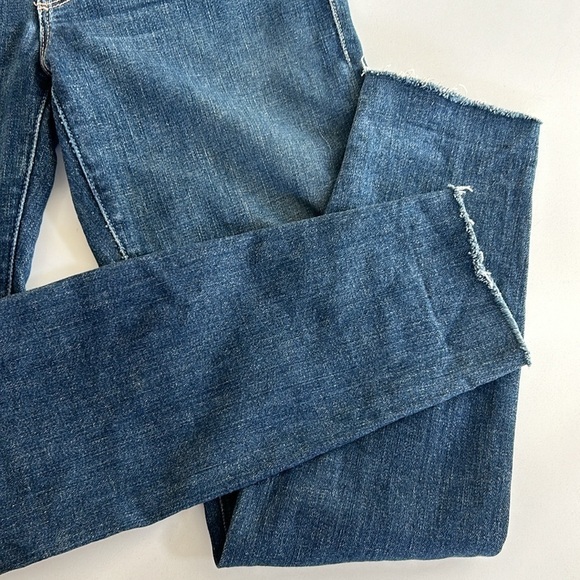 MOTHER The Looker Ankle Fray Skinny Jean in Girl Crush size 27 EUC Raw Hem - Picture 2 of 15